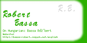 robert bassa business card